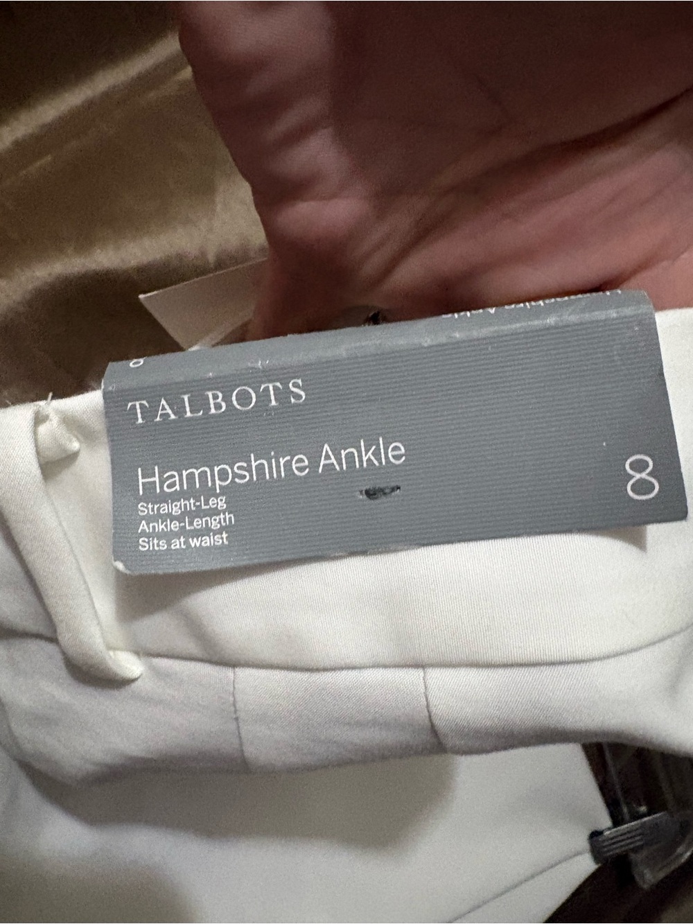 Talbots White Dress Pants with Button Cuffs #2390 - Picture 3 of 6
